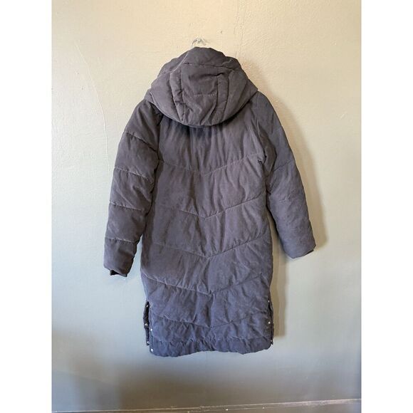 Abercrombie & Fitch Womens Black Quilted Parka Jacket Full Zip Down Size Small P - Picture 2 of 3